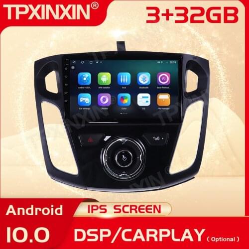 2 Din Carplay Android Radio Receiver Multimedia Stereo For Ford Focus 2012 2013 2014 2015 2016 Navigation IPS Recorder Head Unit