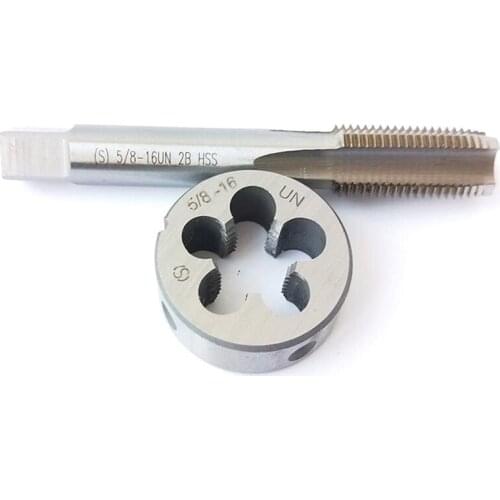 5/8-16 HSS Tap And Die Set UN Machine Thread Tap And UN Round Thread Die Right Hand
