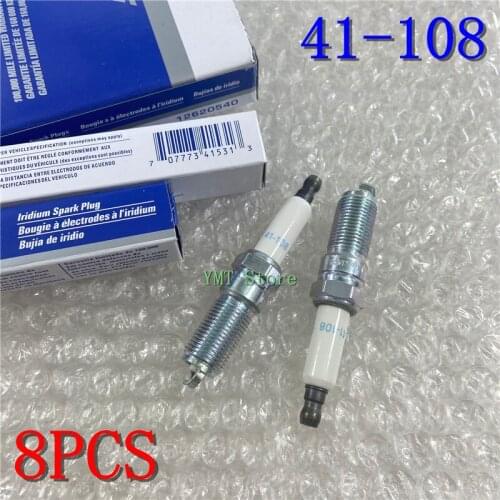 8PCS/Lot) Original Iridium Spark Plug NO: 12620540 41-108 Car Candle For Buick LaCrosse Regal Cadillac- Seville Captiva Sport