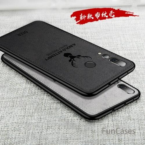 Phone Case For Huawei P Smart 2019 Nova 3i P20 Lite/Pro Y9 2019 Case on Honor 8C 7A 7X 8X max 10 9 lite Cloth Weaving Deer Cover