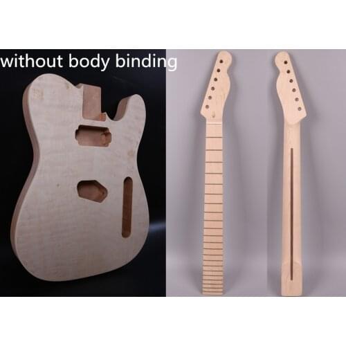 Diy Telecaster Style Electric Guitar Body Mahogany Unfinished maple top
