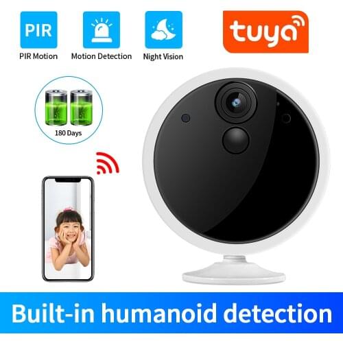 Tuya app 1080P HD Battery Camera IP Camera 4800mAh Rechargeable 2 Way Audio Outdoor camera Home Security Wifi Camera PIR Motion