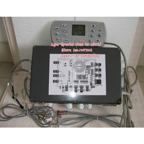Set Controller JAZZI2-2P Controller box + Control Panel Fit JAZZI HOT TUB SKT338B 2 pump + 1 blower + 1 circulation + 1 heater