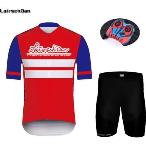 LairschDan Bicycle Short Sleeve Maillot Ciclismo Mens Cycling Jersey Kits Summer Breathable Cycling Clothing Sets Maillot Vtt