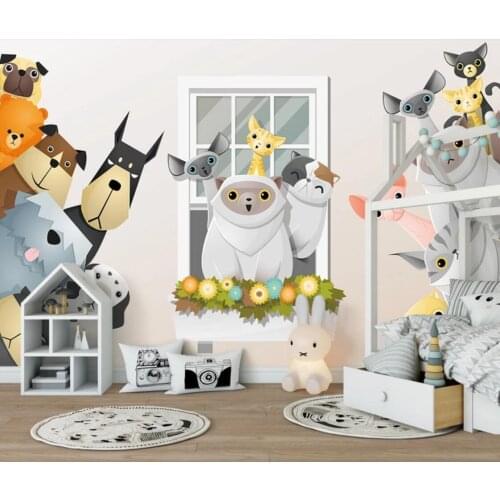 Custom 3D Mural Wallpaper Animal 3 D Wallpaper for Walls Living Room Kids Room Wedding Decoracion Country