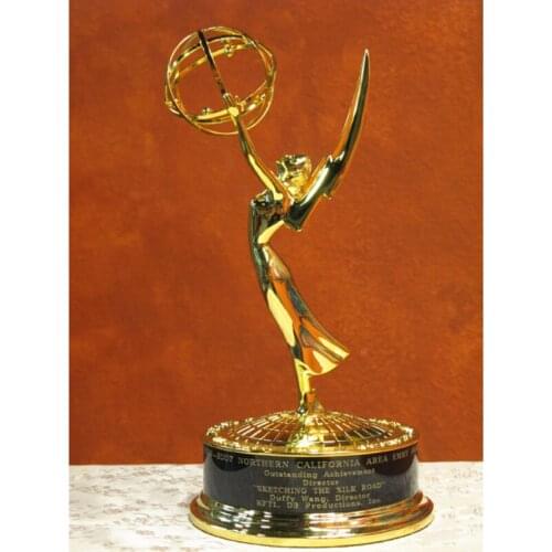 Real 1:1 30CM Metal Emmy Trophy Factory Directly Sales Emmy trophy Award of Merit Christmas gift