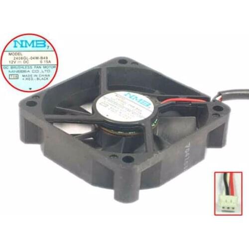 NMB-MAT 2406GL-04W-B49 T08 DC 12V 0.15A 2-Wire 60x60x15mm Server Cooling Fan