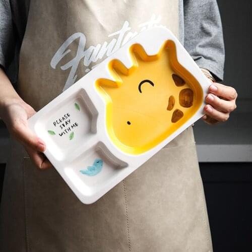 2021 New Childrens Cartoon Family Cute Animal Breakfast Ceramic Tableware