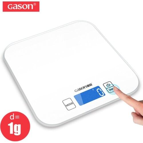 New GASON C1 Digital Kitchen Scale Electronic Food Scale Tempered Glass Weighing Scale 15kg LCD High Precision Measuring Tools