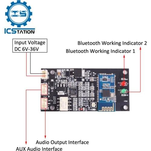 CSR64215 Bluetooth 4.2 /5.0 Lossless Stereo Audio Receiver Board for Pre-amplifier APT-X Wireless WiFi Music Receiver Module