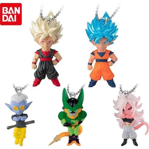 Bandai Genuine Gashapon Dragon Ball Super Z UDM BURST 36 Series Pendant Keychains Model Toys Cell Son GoKu Fu Android#21