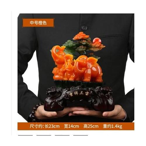A Lucky Elephant ornaments visionario s gifts housewarming opening Home Furnishing decorationsroom Art Statue