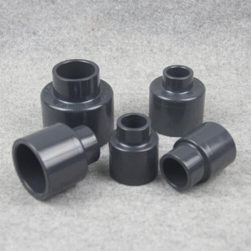 Gray Black Tube Fitting Reducing Straight Connectors Garden Water Pipe Connector PVC Pipe Fittings 1 Pcs