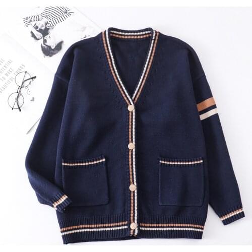 School For Girls JK Uniform Sweater Coat Anime Cosplay Costumes Cardigan Pullover Outerwear Sweater Long-sleeved Knitting Coat