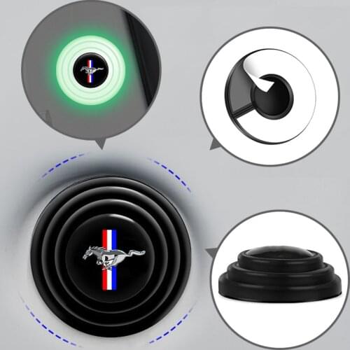 Luminous Car Door Shock Stickers Absorber Auto Soundproof Buffer Pier For Ford Mustang 2015-2021 Car Styling