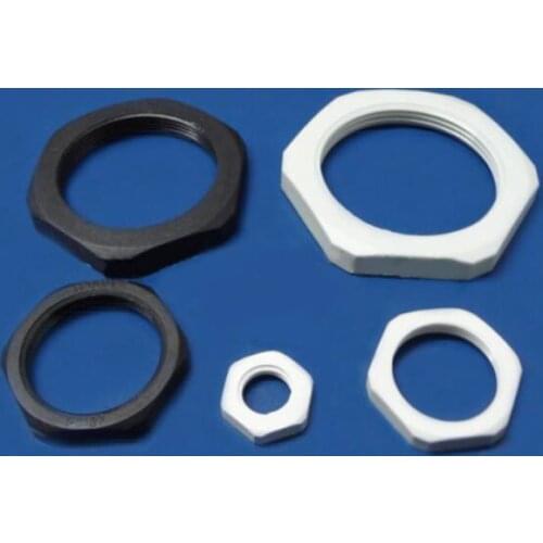 Thin nut M22 m24 m25 m27 m30 m32 m36 1.5mm pitch plastic nut nylon PA white black nut fastener Hex Hexagon Light