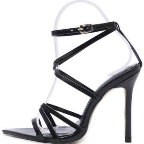 Super High 11.5CM Thin Heels Women Sandals Ankle Strap Pumps Shoes Woman Ladies Pointed Toe High Heels Dress Party Shoes