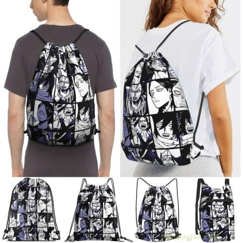 Unisex Drawstring Bags Aizawa Shota Collage Women Drawstring Backpacks Men Outdoor Travel Backpacks Training Fitness Bag