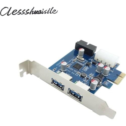 USB 3.0 PCI-E card & 2 PORT and 20pin Female & Low Profile Half height bracket