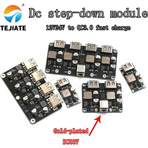 USB QC3.0 QC2.0 DC-DC Buck Converter Charging Step Down Module 6-32V 9V 12V 24V to Fast Quick Charger Circuit Board 3V 5V 12V
