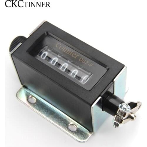 0-99999 D67-F 5 Digit Counters Resettable Complete Sealed Quartz Counter Black Casing Mechanical Pull Stroke Manual Counter