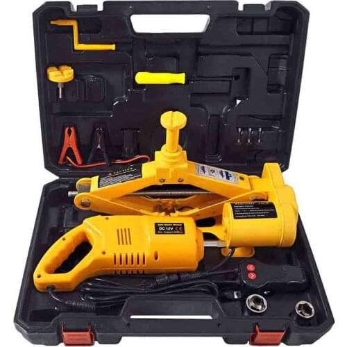 3Ton Electric Car Scissor Jack with Impact Wrench Automatic Lifting Tool Car Lift Jacks Tool Set & Easy To Carry