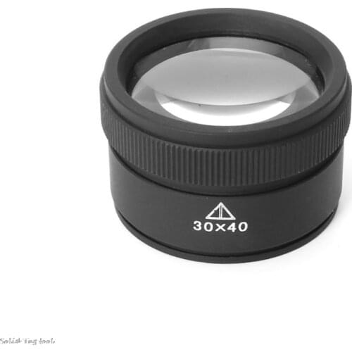 30x 40mm Measuring Magnifier Magnifying Glass Lens Loop Microscope For Coins Stamps Jewelry Lupe