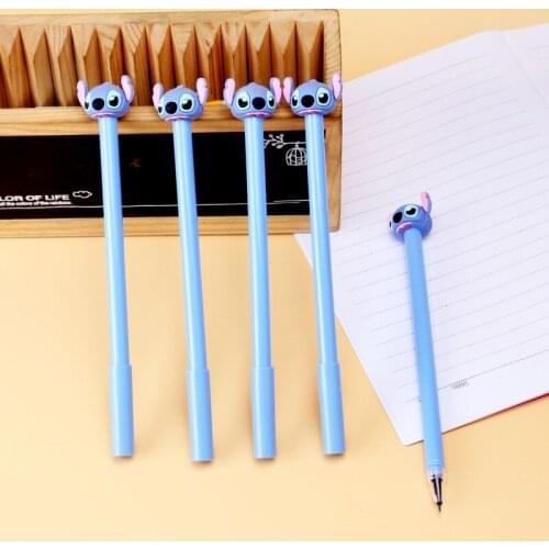 36 pcs/lot Stitch Gel Pen Cute 0.5 mm Black Ink Signature pen office School writing Supplies Stationery gift