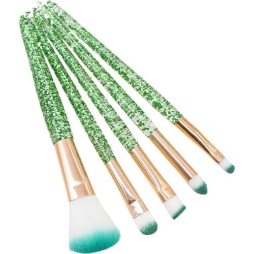 5Pcs/Set Makeup Brush Wear-resistant Skin-friendly Artificial Fiber Eye Shadow Eyebrow Eyeline Brush for Face