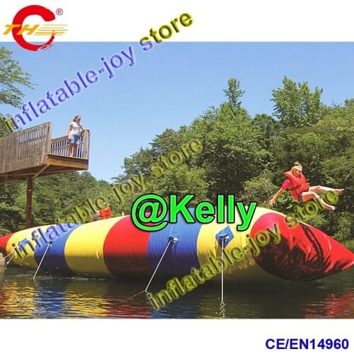 7x3m buy one get two inflatable water blob for sale, big inflatable water catapult air bag come with free air pump, water blobs