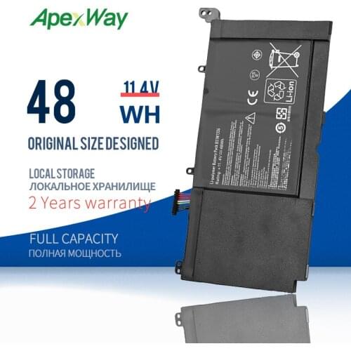 Apexway 48Wh 11.4V B31N1336 battery for ASUS VivoBook C31-S551 S551L S551LB S551LA R553L R553LN R553LF K551L K551LN V551L V551LA
