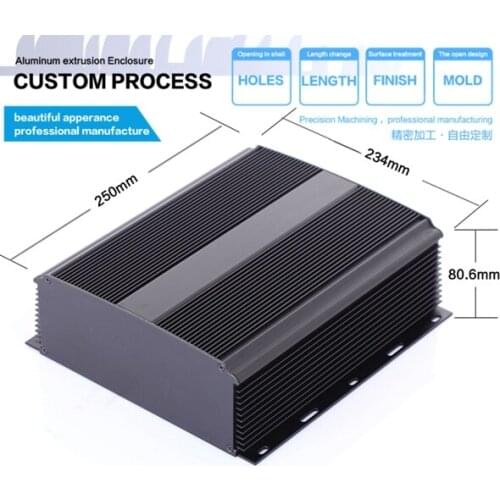 YGS-028-1 234*80*250/9.2''x3.15''x9.84''(wxhxl)mm Guangzhou custom aluminum enclosure housing