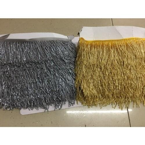 Free shipping lace stock 10 yards/bag Ym123# 5cm High-grade 2color Tassels for sawing dress factory outlet fringe trim