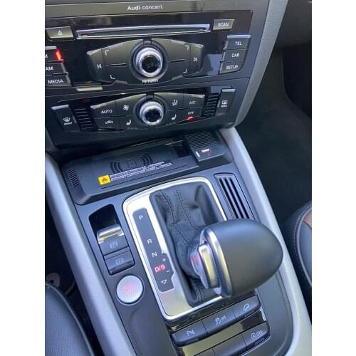 For Audi A4 B8 B9 A4 Allroad A5 S5 RS5 Q5 15W wireless phone charger with QC3.0 fast charging port lighter adapter mount holder