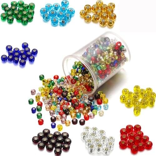 1800 pieces 2.5mm Multicolor 1MM Hole Crystal Glass Beads Loose Spacer Round Beads for DIY Jewelry Making Bracelet Necklace