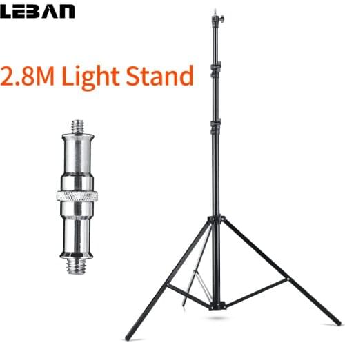 2.8m / 9ft Quick installation Air Cushioned Heavy Duty Light Stand with Intermediate Telescopic Support for Studio Photography