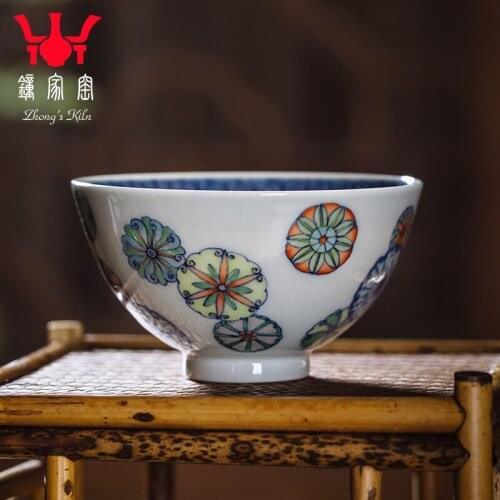 Cup blue and white fighting color Jingdezhen ceramic tea cup tea cup Kung Fu tea set tea cup personality small tea cup
