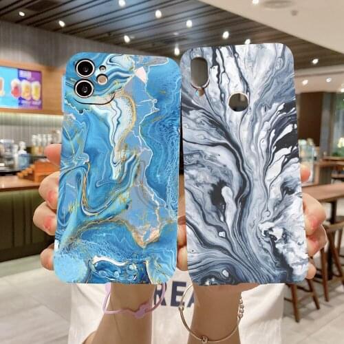 Gradient Painted Case For Samsung Galaxy A50 A70 A10 A30 A20 A40 A60 A50S A30S Liquid Pattern Silicone Protect Back Phone Cover