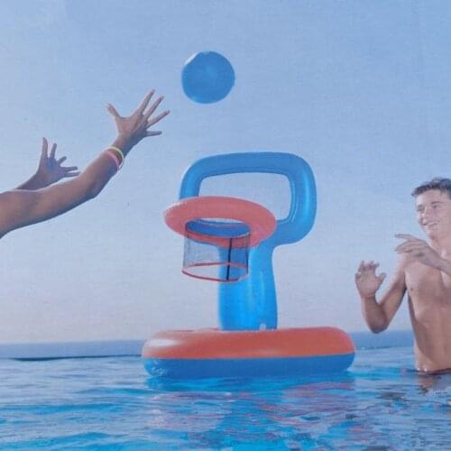 Boys and girls baby swimming pool playing water supplies children inflatable basketball stand children water shooting goal swimm