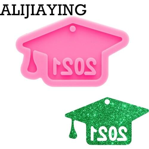 DY0290 Smooth Hat molds Keychain Silicone Mould graduation hat epoxy resin molds DIY craf mold