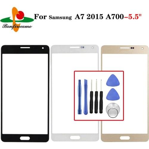 5.5" For Samsung Galaxy A7 2015 A700 A7000 A700H A700F A700FD Touch Screen Panel Front Outer Glass Lens Cover Replacement