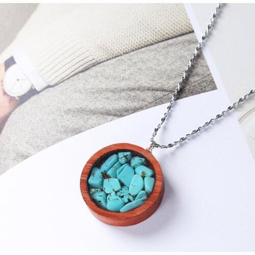 Handmade DIY Material Epoxy Resin Rectangular Round Triangle Mold Jewelry Accessories Pear Red Solid Wood Frame Pendant