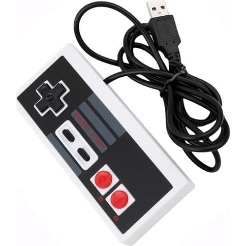 Classic Game Accessories Retro Wired USB Game Controller Gamepad For NES Game on PC Mac Laptop Joypad AB Key Button Joystick