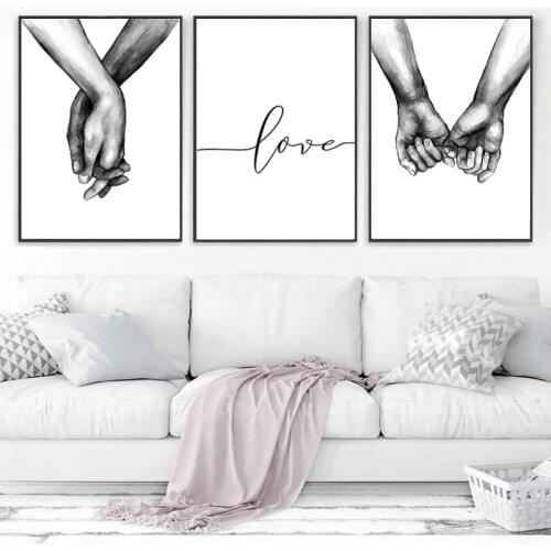 Canvas Painting Wall Art Peinture Tableau Mural Nordic Posters And Prints Poster Love Laminas Decorativas Pared Cuadros