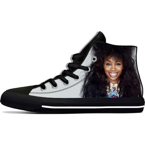 SZA Soul Music Bruce Singer Cool Fashion Funny Casual Cloth Shoes High Top Lightweight Breathable 3D Print Men Women Sneakers