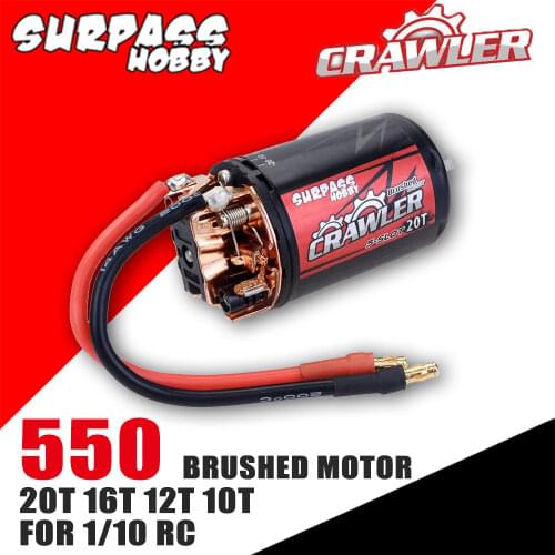 Surpass Hobby 550 Brushed Motor 20T 16T 12T 10T 5-Slot 550 for tamiya Kyosho TRAXXAS WLtoys 1/10 1/16 1/24 RC Car Monster Truck