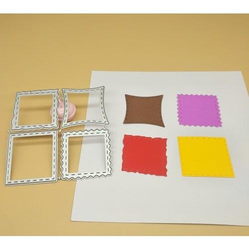 4 new message boxes, metal cutting die for small photo frames, scrapbook stamps, paper card photo album decoration