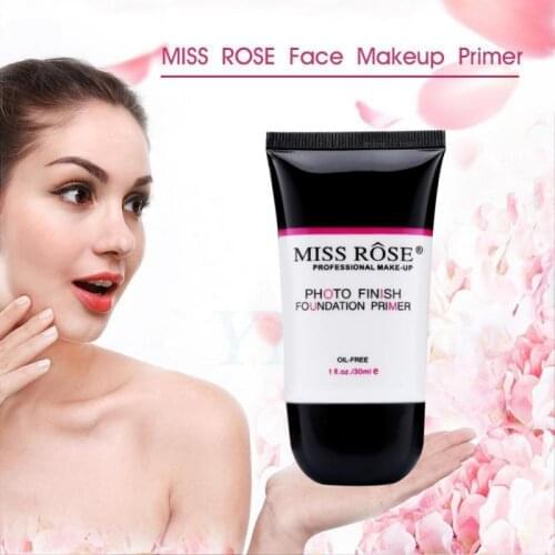 MISS ROSE Base Primer Moisturizing Oil Control Makeup Face Base Foundation Cream Concealer Pores Cover for All Skin Type TSLM1