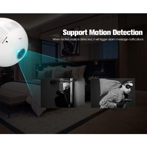 Bulb Camera Icsee Cctv Security Ip Wireless Vr 360 Camera Multi-Function