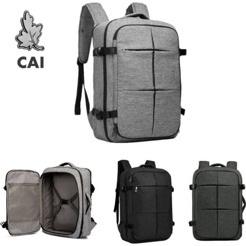 CAI 2020 Travel Mens Backpack Business Trip Oxford Bag Minimalism 15.6" Laptop Large Classic Anti-Theft Belt waterproof Pack